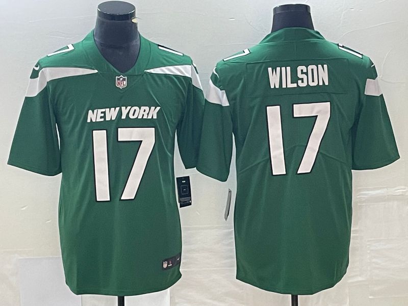 Men New York Jets 17 Wilson Green Nike Vapor Limited NFL Jersey
